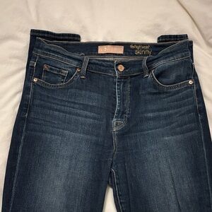 7 For All Mankind Women's Dark Blue Skinny Jeans